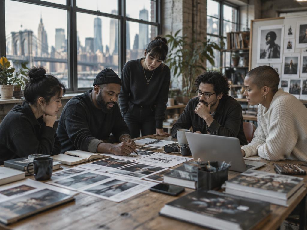 Creative collaborators meeting in New York